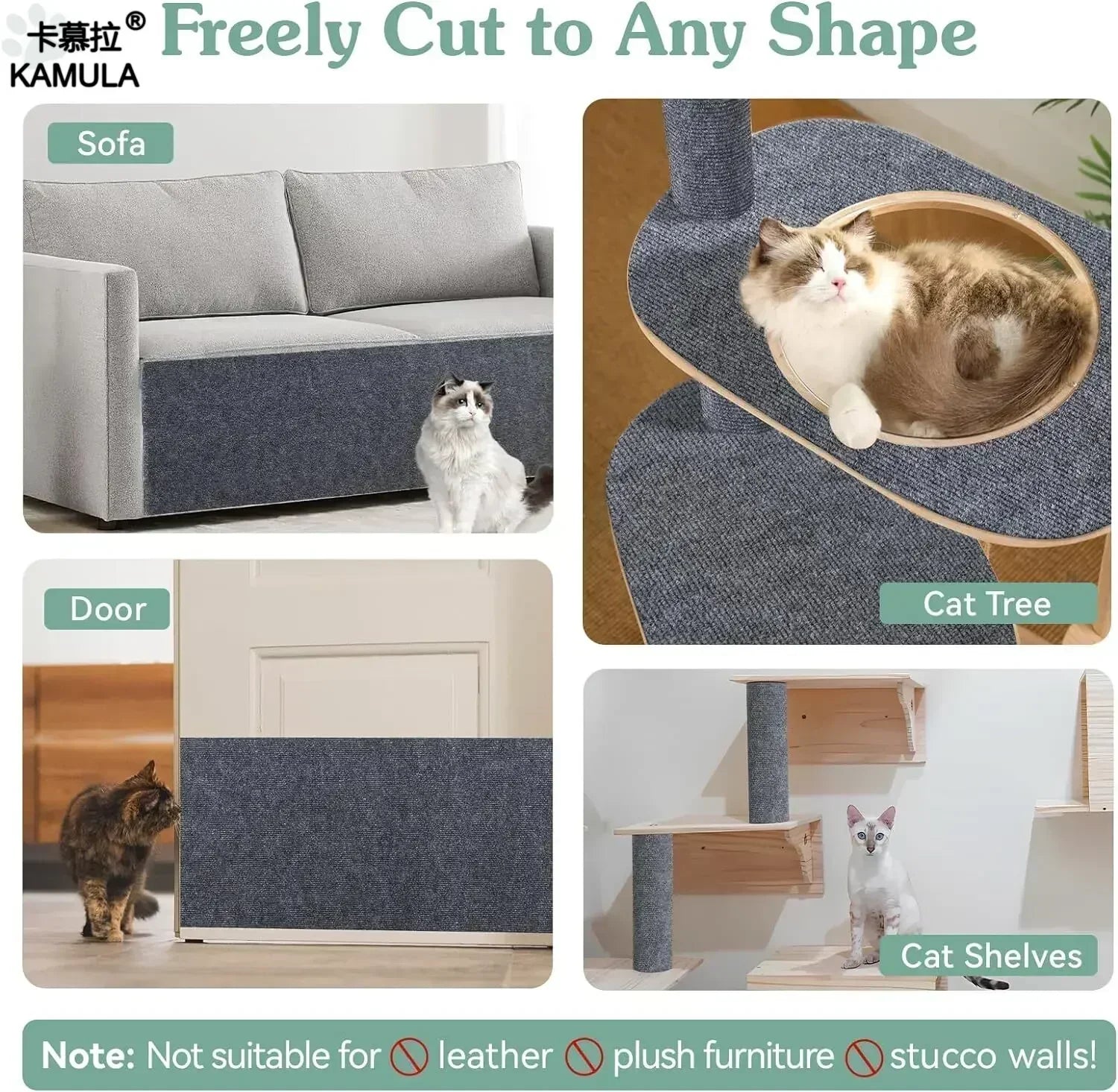 Cat Scratch Furniture Protector – Self-Adhesive Cat Sofa & Wall Guard