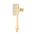 yellow pet grooming brush with gold handle on a white background

